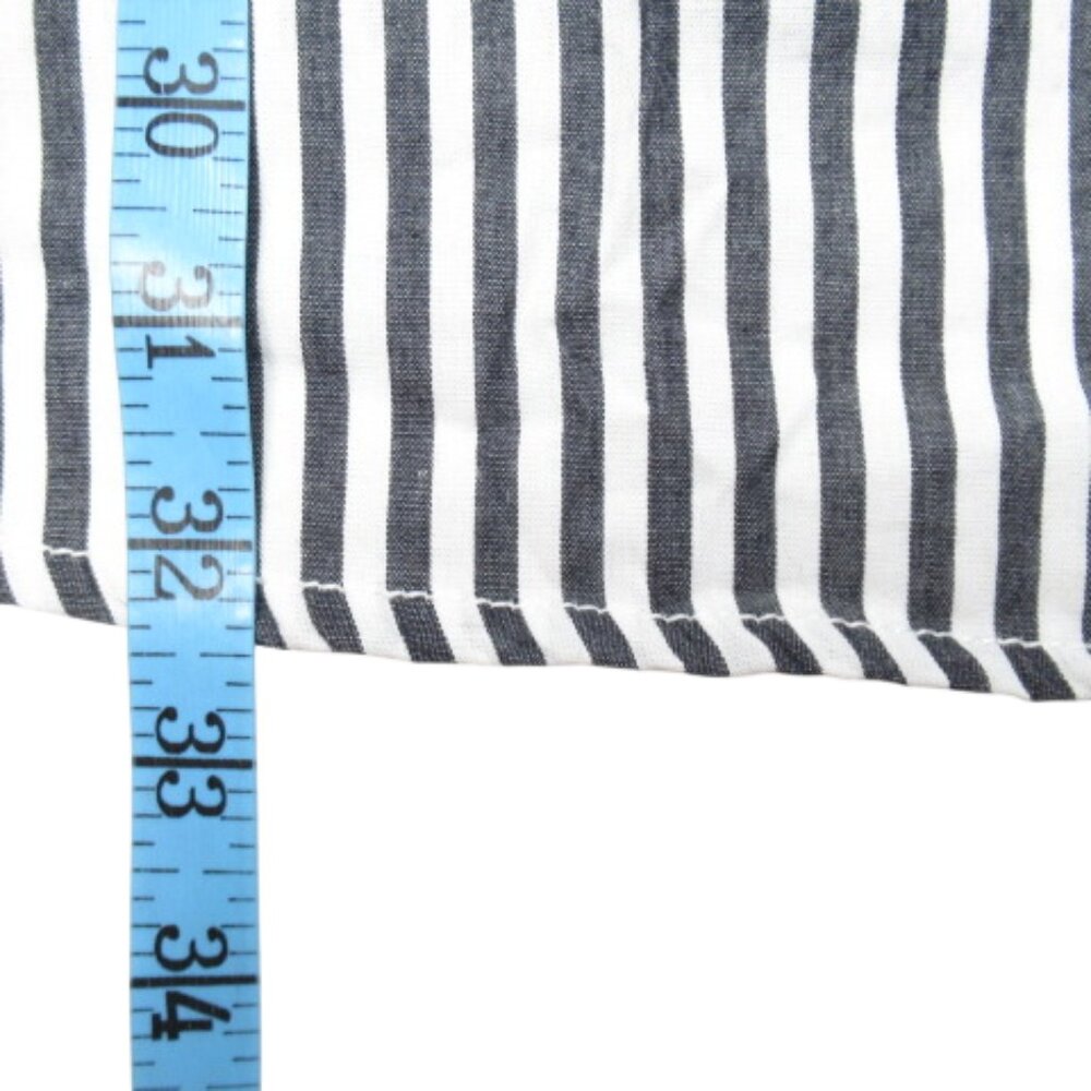 Anthropologie Maeve The Bennet Buttondown Shirt Anthracite Stripe 100% Cotton M - Picture 7 of 11